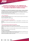 THE MEDIATION MISSION OF THE COMMISSION DE CONTROLE DES ORGANISMES DE GESTION DES DROITS D’AUTEUR ET DES DROITS VOISINS (CCOGDA)