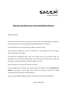 Domiciliation B2B SEPA