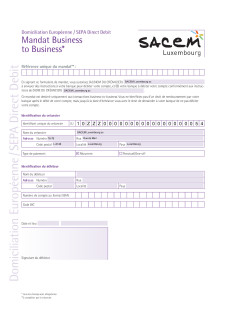 Domiciliation SEPA
