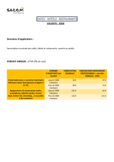 4 Barème HORESCA 2026