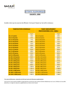 12 Barème attente téléphonique 2026