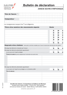 Annexe oeuvre symphonique