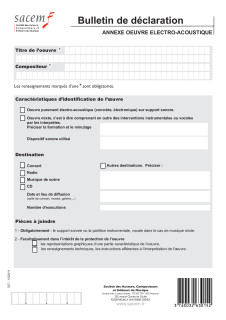 Annexe oeuvre electro acoustique