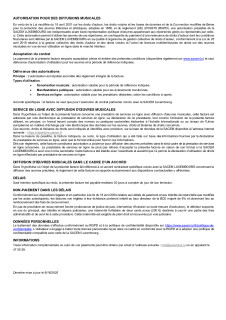 Conditions Generales SACEM Luxembourg 2025