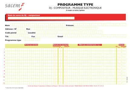 programme type dj