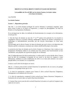 Loi du 18 avril 2004