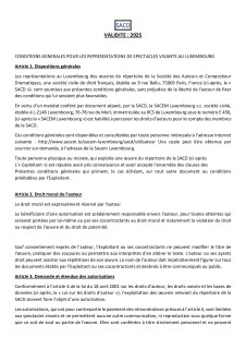 Conditions generales Luxembourg