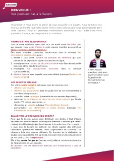 Fiche pédagogique nouveaux adhérents _Bienvenue