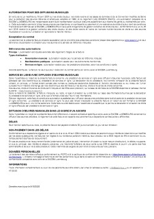 Conditions Generales SACEM Luxembourg 2025