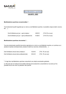 18 Barème manifestations sportives 2025